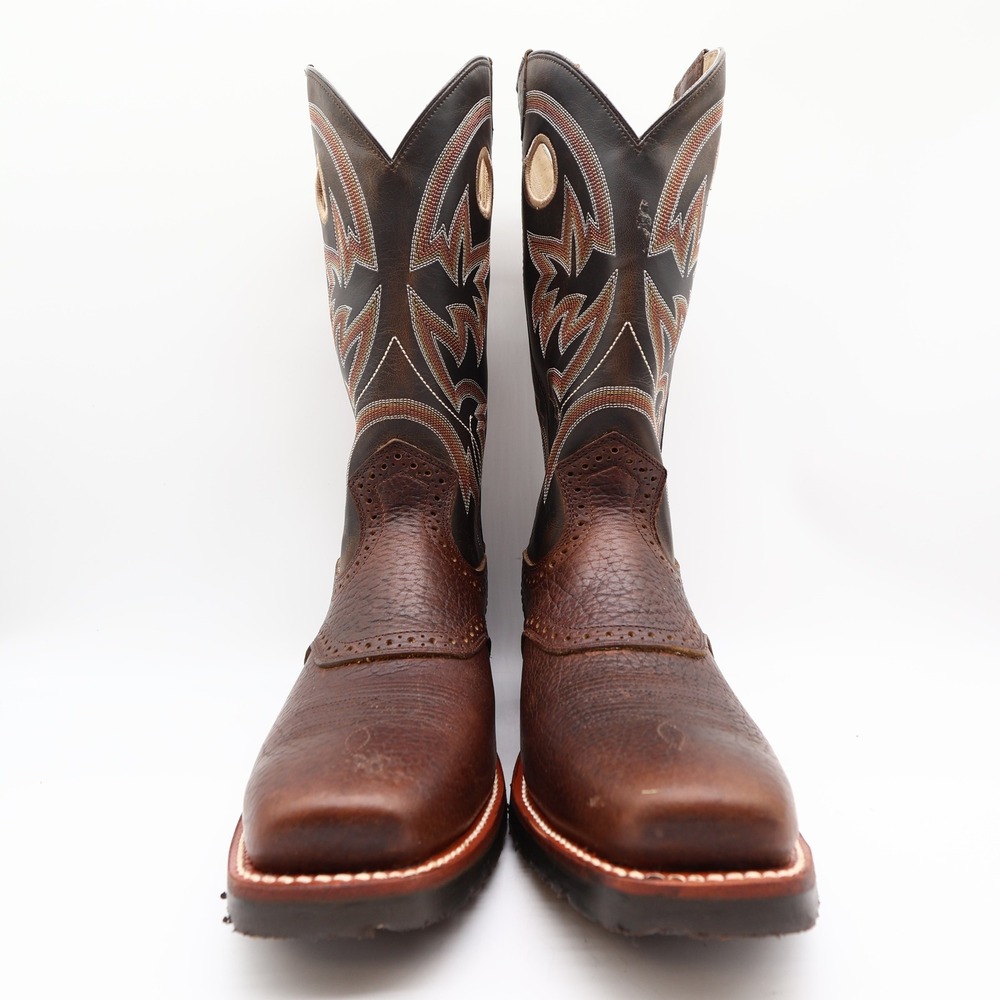 Double-H DH4420 Work Western Mustang Brown Mens 10 D Leather Boots NEW - Picture 10 of 14